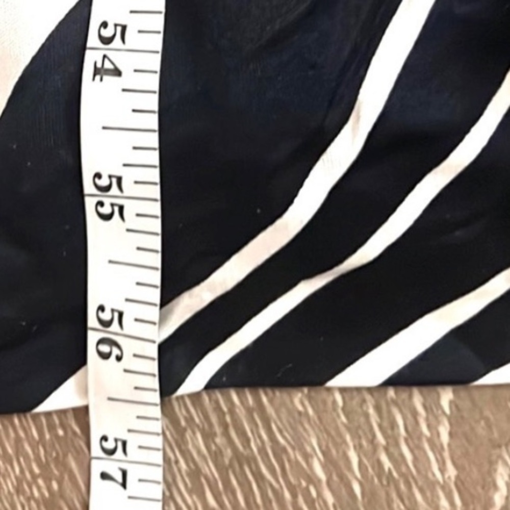 VTG,David Meister SILK!Black/White Swirled Lines,Stunning Black & White,Size S/4 - Picture 6 of 7
